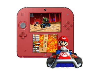 Nintendo 2DS Portable Console with Mario Kart 7 - Crimson Red 2