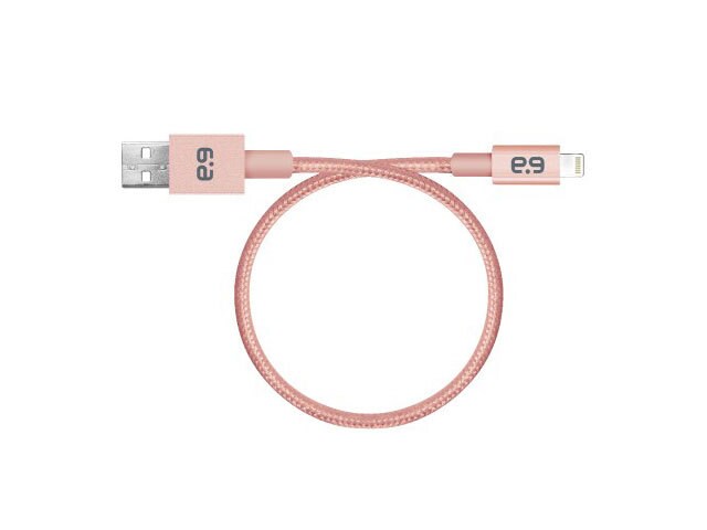 PureGear 23 cm 9 quot; Metallic Charge and Sync Lightning Cable Rose Gold