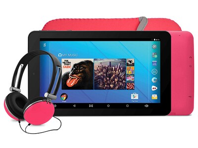 Tablette 7 po EGQ367BD d’Ematic avec processeur quadricœur à 1,2 GHz, 16 Go d’espace de stockage, Android 5.1 – rose