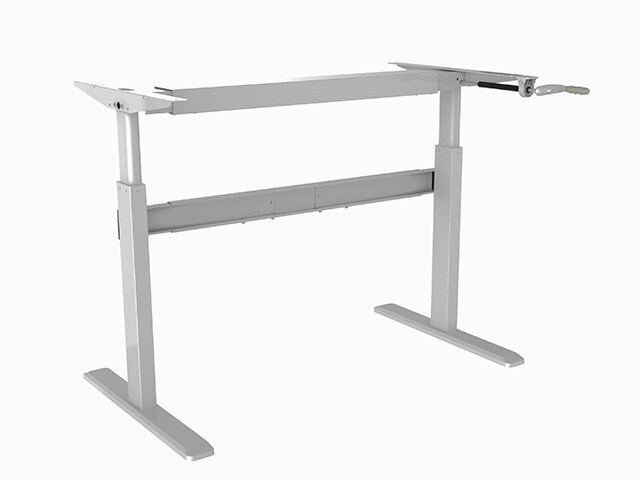 TygerClaw Cranked Sit Stand Desk Frame White