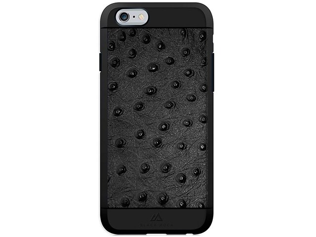 Black Rock Material Case for iPhone 6 6s Ostrich Black