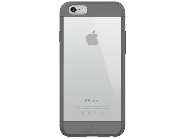 Black Rock Material Case for iPhone 6 6s Transparent Grey