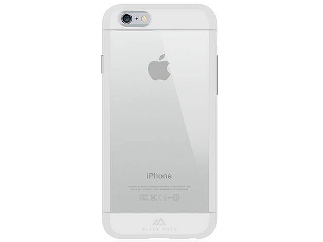 Black Rock Material Case for iPhone 6 6s Transparent White