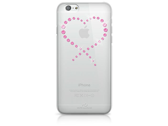 White Diamonds iPhone 6 6s Transparent Eternity Crystal Case Pink