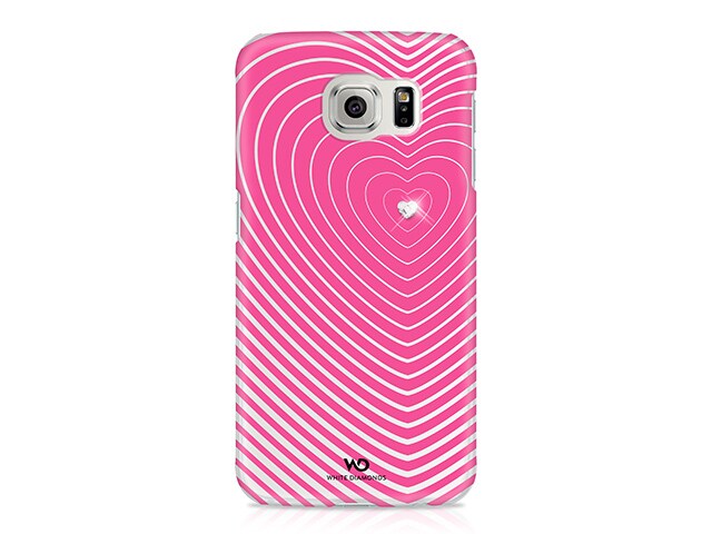 White Diamonds Samsung GS6 Heartbeat Case Pink