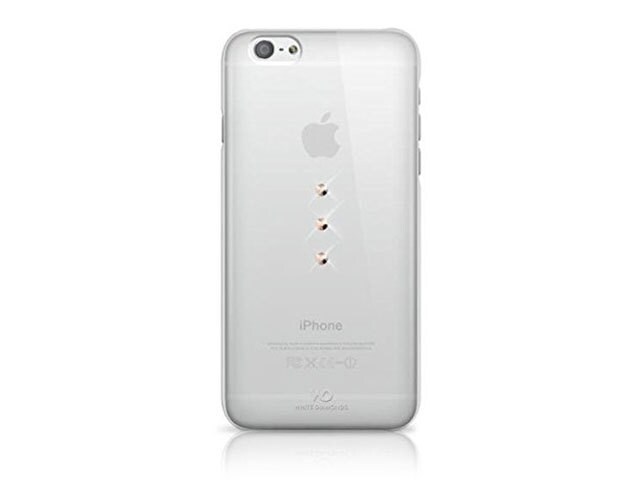 White Diamonds iPhone 6 6s Transparent Trinity Crystal Case Rose Gold