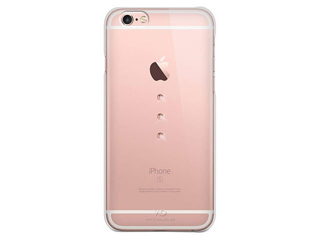 White Diamonds iPhone 6 6s Transparent Trinity Crystal Case Rose Gold Crystal