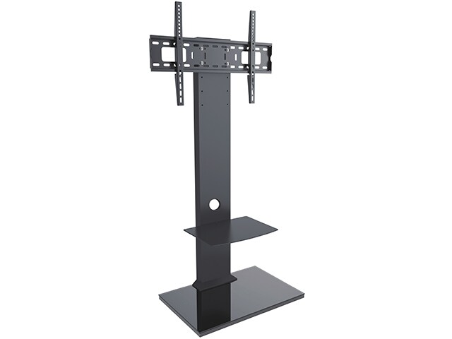 TygerClaw LCD84112BLK Double Layer TV Stand with 32â€� 55â€� TV Mounting Bracket Black