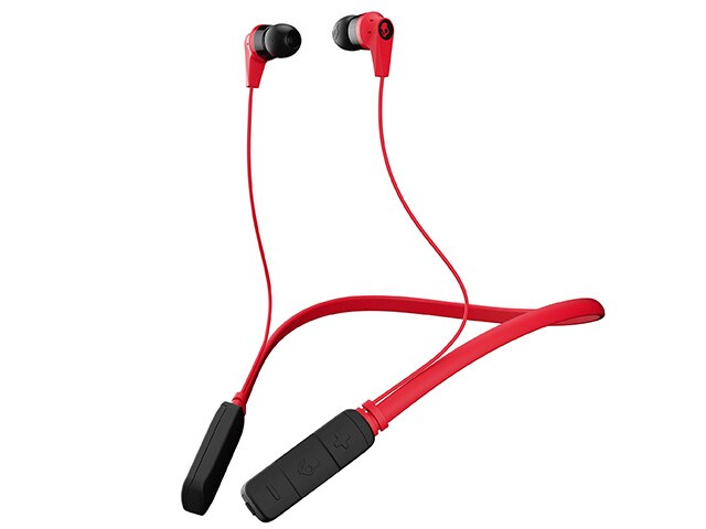 Skullcandy Ink d Wireless In Ear Headphones with In Line Controls Red