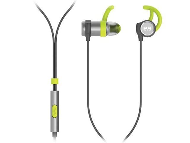 Puregear PureBoom Wired Earbuds with In Line Controls Black Green