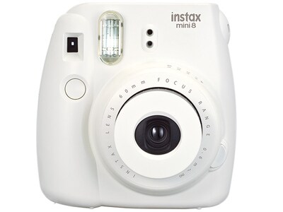 Fujifilm Instax Mini 8 Instant Camera with 10 Exposure Film - White