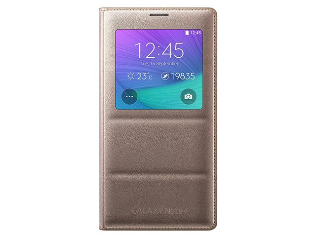Samsung S View Cover for Galaxy Note 4 Glam Gold