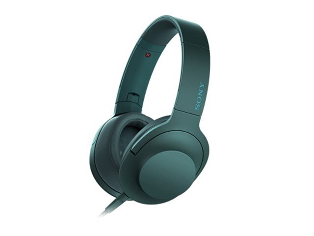 Sony h.ear on Hi Res Headphones with In Line Controls Viridian Blue
