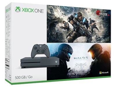 Xbox One S 500GB Gears & Halo Special Edition Bundle