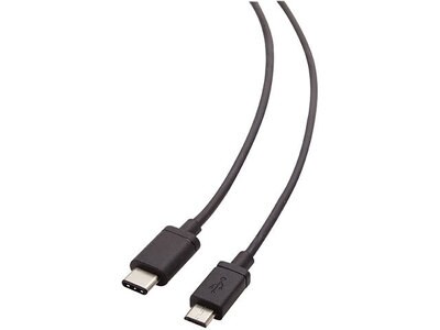 Câble USB C à micro USB de 2 m (6,6 pi) de Nexxtech – noir