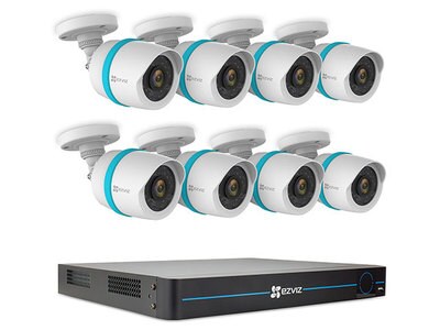 EZVIZ BN-1G28A3 Indoor/Outdoor Day/Night 16-Channel Security System with 3TB DVR and 8 Weatherproof Cameras