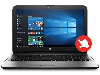 HP 15-AY169NR 15.6” Touchscreen Laptop with Intel® i5-7200U, 500GB HDD, 4GB RAM & Windows 10 Home - Silver