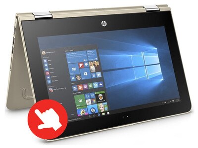 HP Pavilion x360 11-u020ca 11.6" Convertible Laptop with Intel® N3710, 500GB HDD, 4GB RAM & Windows 10 Home - Gold