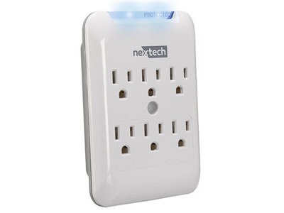 Nexxtech 6-Outlet Surge Protecting Power Bar