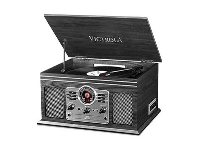 Victrola Classic ITVS-200B Turntable Bluetooth® Wooden Music Center - Grey