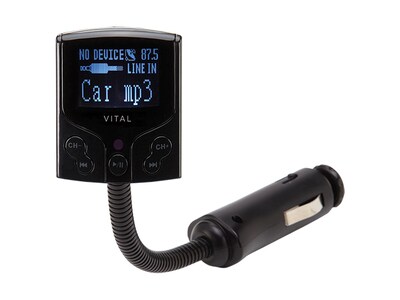 Vital LCD FM Transmitter with Bendable Neck
