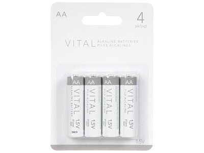 Pile alcaline AA de VITAL - emballage de 4