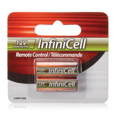 InfiniCell 12V Alkaline 12V Alkaline Battery for Remote Controls 2 Pack