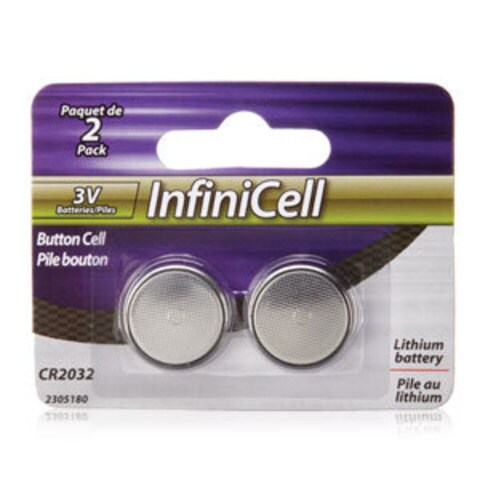 InfiniCell CR2032 Coin Cell Lithium Battery 2 pack