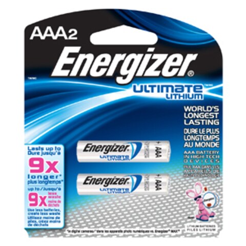 Energizer Ultimate AAA Lithium Battery 2 Pack
