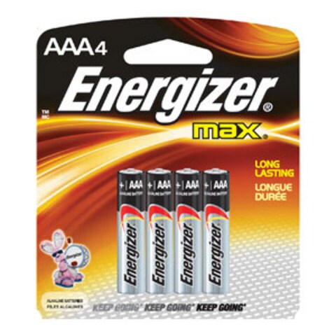 Energizer Max AAA Alkaline Battery 4 Pack