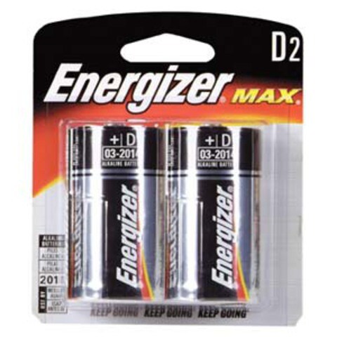 Energizer E 95BP2 MAX D Alkaline Battery 2 Pack