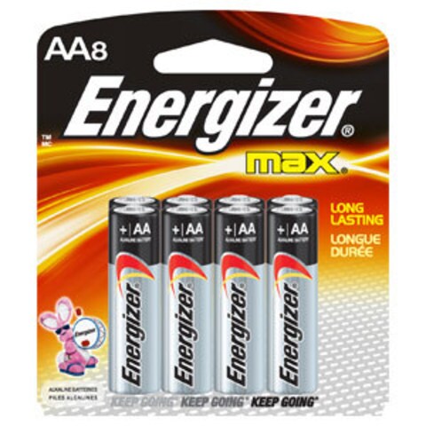 Energizer Max AA Alkaline Battery 8 Pack