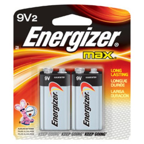 Energizer Max 9V Alkaline Battery 2 Pack