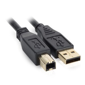 VITAL 4.8m (16’) USB 2.0 Gold Plated Peripheral Cable - Black