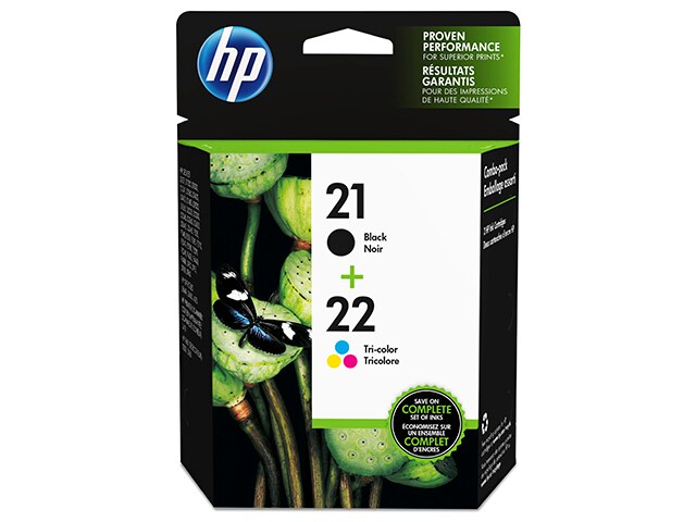 HP 21 Black 22 Tri color Original Ink Cartridges 2 pack C9509FN