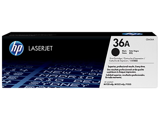 HP 36A CB436A Black Original LaserJet Toner Cartridge