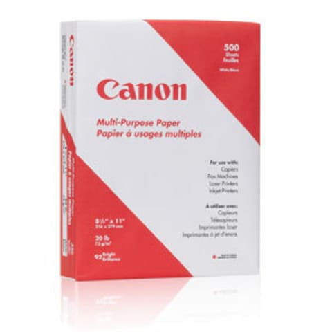 Canon 8.5 quot; x 11 quot; Bright 20lb Paper 500 Sheets