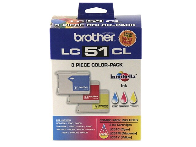 Brother LC51 Ink Cartridge Colour 3 Pack