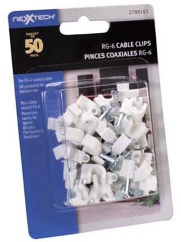 Nexxtech UV RG 6 Clips 50 Pieces Pack White