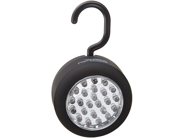 Nexxtech 24 LED Puck Light with Hook Magnet Black