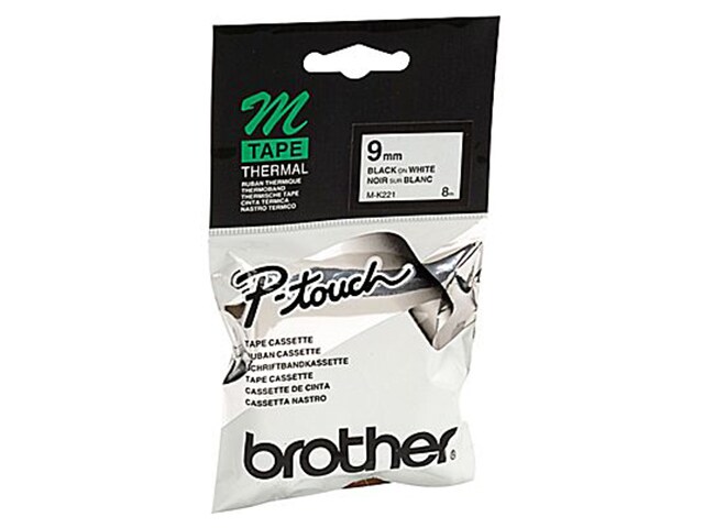 Brother P Touch MK221 Tape Black White