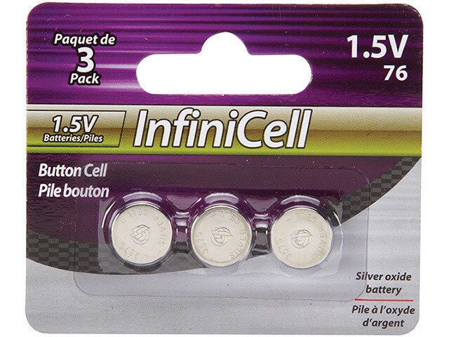 InfiniCell 76 Button Cell Battery 3 Pack