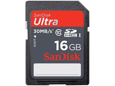 Carte mémoire Ultra SDHC/SDXC UHS-1 SanDisk de 16 Go - Classe 10