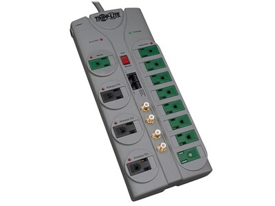 Tripp Lite TLP1210SATG 3M (10') 12-Outlet Cord and Eco-Surge Protector