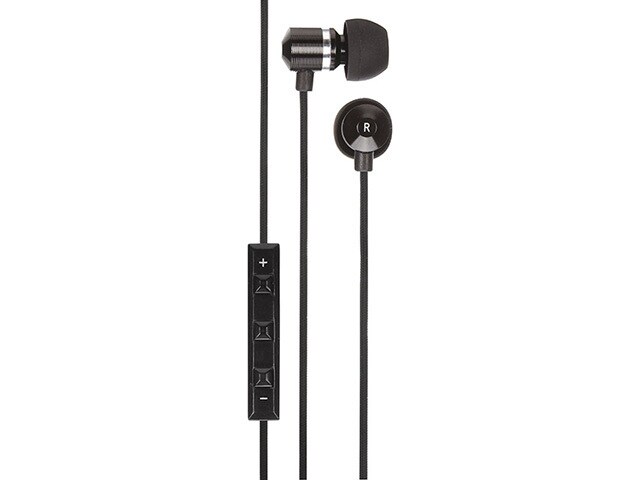 HeadRush earbuds with in line mic and volume control black