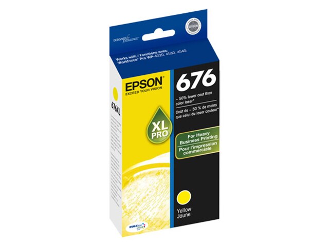 Epson 676XL Ink Cartridge With Sensor DURABrite Ultra Ink Yellow