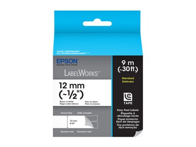 Epson LabelWorks LC-4WBN9 12mm (˜1/2") Tape Cartridge - Black on White