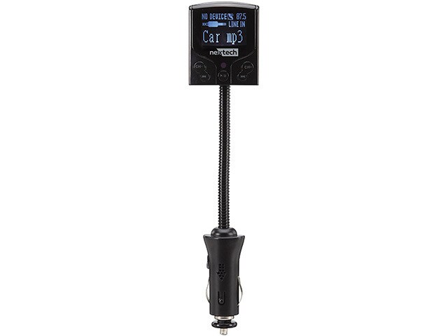 Nexxtech LCD FM Transmitter with Bendable Neck
