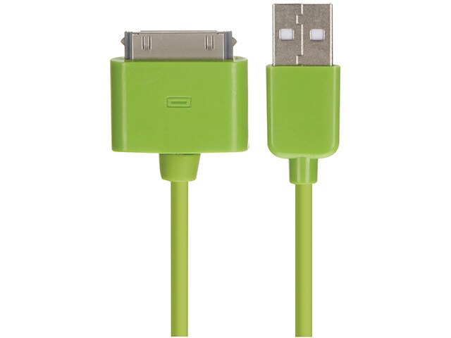 Nexxtech 1.2m 4 30 Pin Connector Sync Cable for Apple Devices Green