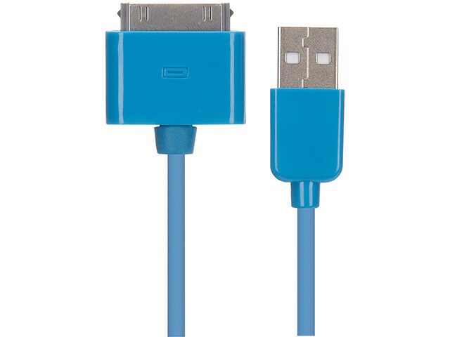 Nexxtech 1.2m 4 30 Pin Connector Sync Cable for Apple Devices Blue